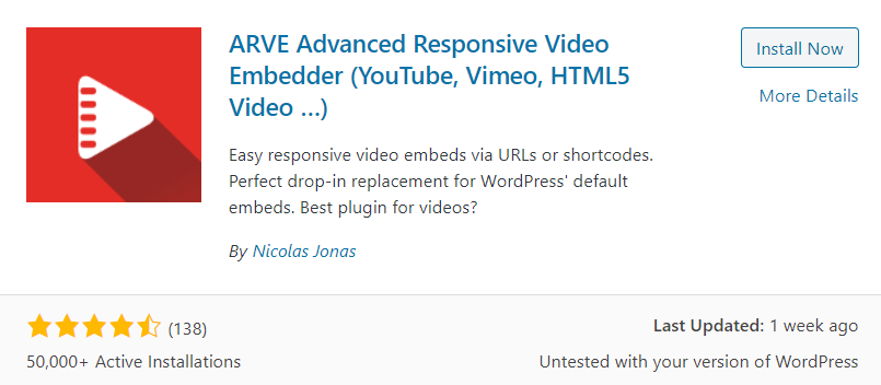 ARVE Advanced Responsive Video Embedder Plugin