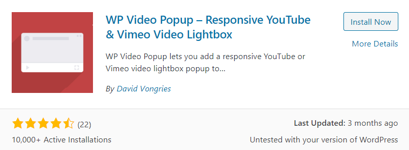 WP Video Popup Plugin