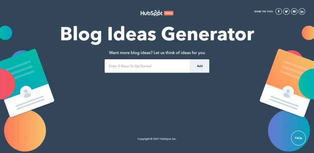 hubspot blog topic generator